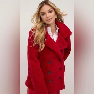 Cozy Faux-Fur Teddy Peacoat
